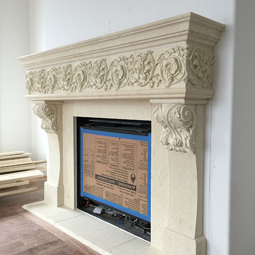 CAD Drawings Royal Corinthian The Dola Cast Stone Fireplace Surround